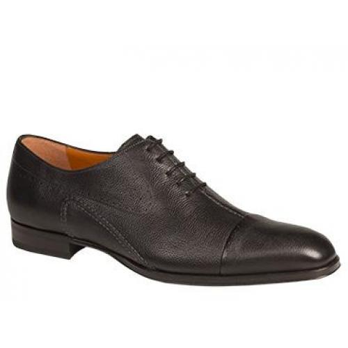 Mezlan "Cano" Black Genuine Matte Calfskin Oxford Shoes 6215